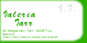 valeria tarr business card